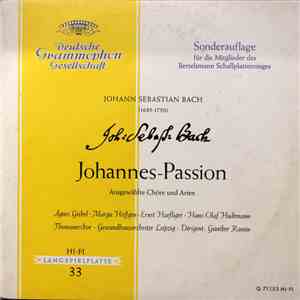 Johann Sebastian Bach - Johannes-Passion, Ausgewählte Chöre Und Arien download free