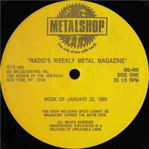 Various - Metalshop - Radio's Weekly Metal Magazine (Week Of January 22, 1993) download free